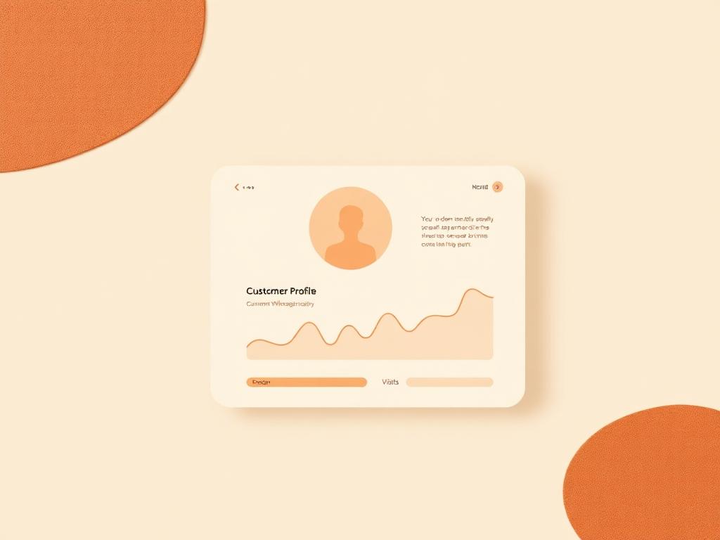 Illustration of a customer profile and visit history